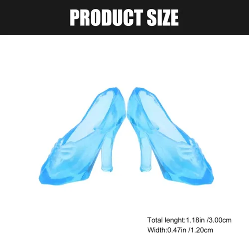 Miniatura 2 de TOYANDONA 30 pares de zapatos de muñeca, zapatos de tacón alto para muñeca, zapatos de muñeca en miniatura, accesorios de disfraz para niñas, Azul
