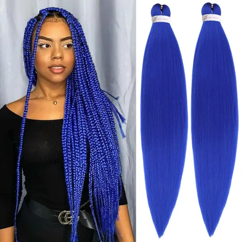 Miniatura 9 de Unionbeauty - Cabello trenzado preestirado de 16 pulgadas, 8 paquetes de cabello rubio trenzado con agua caliente, textura Yaki, trenzas