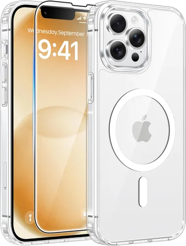 Miniatura 76 de FNTCASE Funda para iPhone 13 Pro: Fundas magnéticas translúcidas mate delgadas con protector de pantalla de vidrio templado