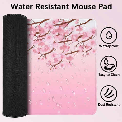 Miniatura 2 de Alfombrilla grande de mouse para juegos de 11.8 x 23.6 pulgadas con borde cosido, base de goma antideslizante, lavable, resistente para computadoras