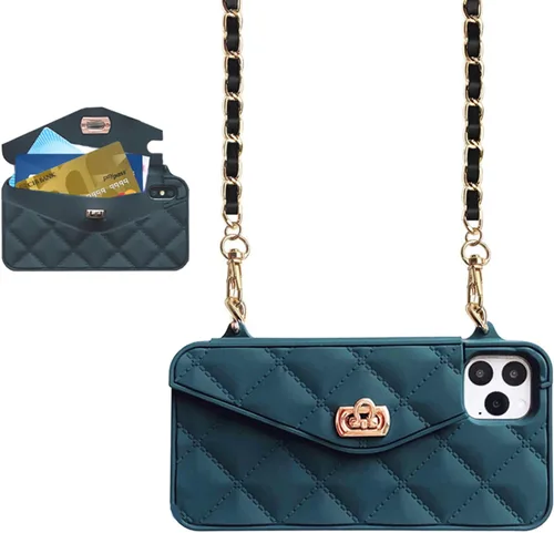 Miniatura 20 de UnnFiko - Funda tipo cartera compatible con iPhone XR, diseño elegante de bolsa de lujo, cartera abatible con funda para tarjetas, cubierta de Negro
