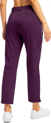 Miniatura 3 de Pantalones de golf para mujer con bolsillos con cremallera, pantalones elásticos 78, pantalones deportivos casuales para el trabajo, pantalones