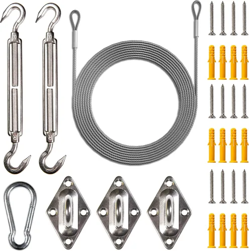 ColourTree Juego de herramientas para toldo tipo vela triangular, fácil de tensar, acero inoxidable de grado militar 316 (kit de herramientas de 10
