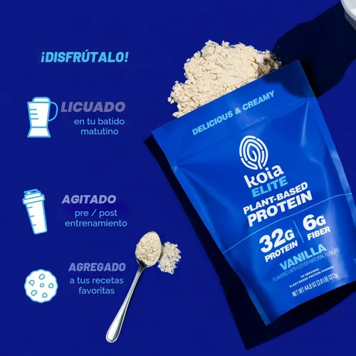 Miniatura 3 de Koia Proteína Basada en Plantas Elite en Polvo, Vainilla, 32g de Proteína, 4g de Azúcar, 6g de Fibra Prebiótica, Pre y Post Entrenamiento, 21