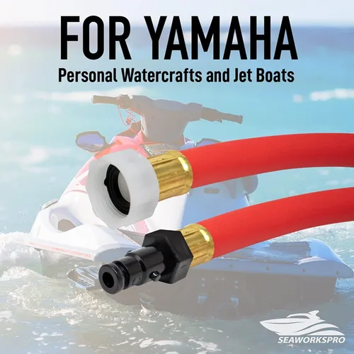 Miniatura 6 de Kit adaptador de manguera de descarga para Yamaha Waverunner Jet Ski PWC, rojo