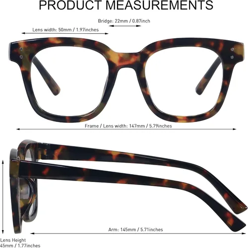 Miniatura 6 de ANDWOOD Lentes de bloqueo de luz azul para mujer, pantalla de computadora, bloqueador de luz azul de gran tamaño para cabezas grandes, antifatiga