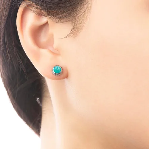 Miniatura 36 de Aretes de plata de ley con piedra natal de cristal real, joyería para mujer, moda occidental 925, envejecida, bohemia, hecha a mano, el mejor regalo