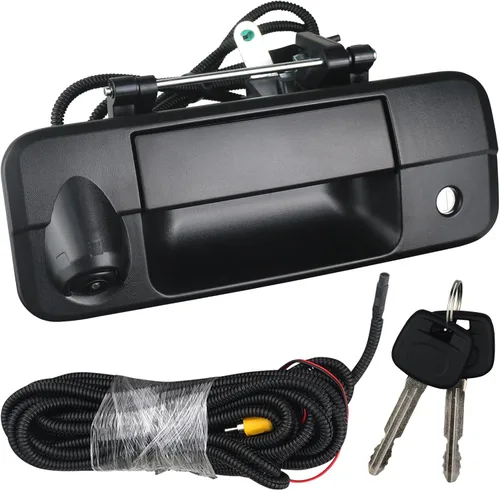 Miniatura 3 de Osompar Manija de portón trasero con cámara de respaldo y cilindro de cerradura con llave Compatible con Toyota Tundra 2007-2013 Manija de puerta