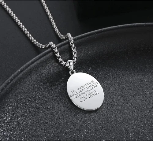 Miniatura 533 de Collar de plata de ley 925 con medalla de San Patrón, colgante de protección católica, amuleto, joyería religiosa para hombres y mujeres