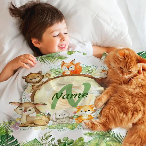 Miniatura 2 de La manta personalizada con diseño de animales y dinosaurios y elefantes es súper suave y cálida, la manta de franela ligera es para uso en todas