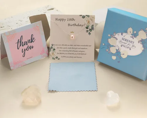 Miniatura 65 de Sereney Regalos de cumpleaños para niñas y mujeres, collar de perlas de plata esterlina como regalo de cumpleaños de 7, 9, 10, 11, 13, 15, 16, 18