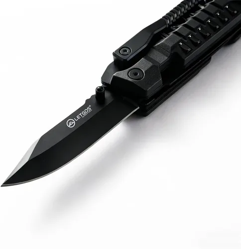 Miniatura 9 de Cuchillo multibolsillo, 22 en 1, herramientas EDC de equipo de supervivencia con funda de nailon, emergencia, campamento, senderismo, caza, regalo