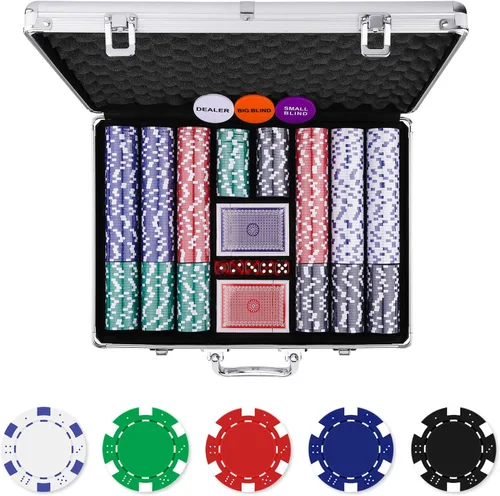 Miniatura 12 de Juego de fichas de póquer - 200 fichas de póquer con estuche de aluminio, fichas de 0.41 oz para Texas Holdem Blackjack