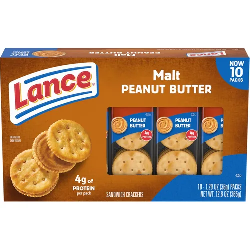 Miniatura 33 de Lance Galletas tipo sándwich, hechas con galletas integrales, mantequilla de maní, 10 paquetes individuales