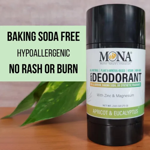 Miniatura 3 de MONA Brands - Desodorante natural para hombres sin aluminio, hipoalergénico, desodorante de magnesio para pieles sensibles, absorbe el sudor,