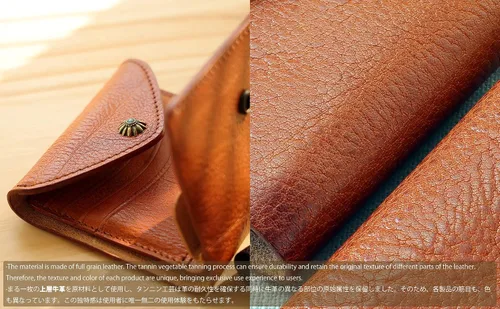 Miniatura 5 de IJUN Billetera pequeña plegable de cuero de grano completo para mujer, piel de vaca curtida vintage, Naranja, Casual