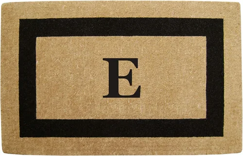 Miniatura 35 de Tapete de fibra de coco natural, para puerta de entrada, rectangular, resistente, para patio, atrapador de suciedad antideslizante, decoración