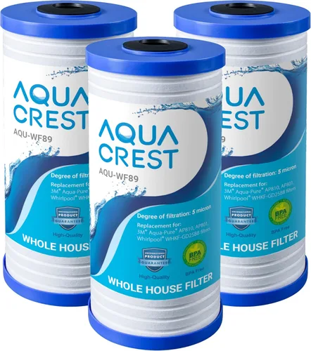 Miniatura 12 de AQUA CREST FXHTC - Filtro de agua para toda la casa de 5 micrones, 10 x 4.5 pulgadas, repuesto para GE® FXHTC, GXWH40L, fontanero americano W10-PR