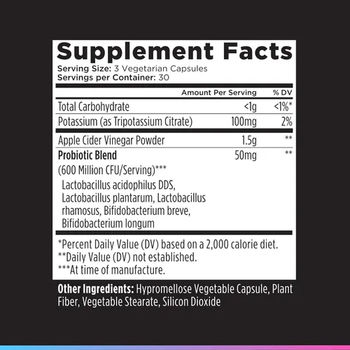 Miniatura 7 de Livingood Daily Cápsulas de vinagre de sidra de manzana con la madre (1500 mg) – Pastillas ACV con probióticos y potasio para mujeres y hombres