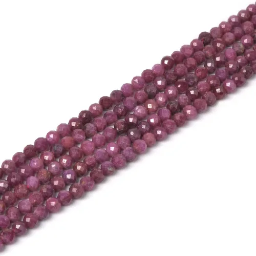 Miniatura 56 de Cuentas redondas facetadas de aguamarina natural de 4mm cuentas sueltas de 16 pulgadas para hacer joyas con cuentas