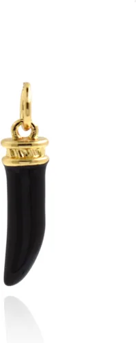 Delicado colgante de cuerno de la suerte italiano de oro, dije de cornicello de chile esmaltado, pulsera minimalista para hacer joyas, 0.689 x 0.197
