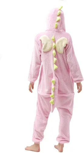 Miniatura 5 de Afoxsos Pijama de dinosaurio verde para mujer, disfraz de cosplay