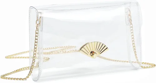 Miniatura 6 de Bolsa transparente, bolso transparente para mujer, bolsos de noche aprobados por estadios, Oro, Estadio, Concierto, Festival, Aeropuerto, Museo