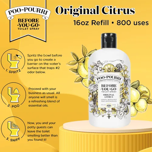 Miniatura 3 de Poo-Pourri - Espray para inodoro Before-You-Go, botella de repuesto, fragancia Original