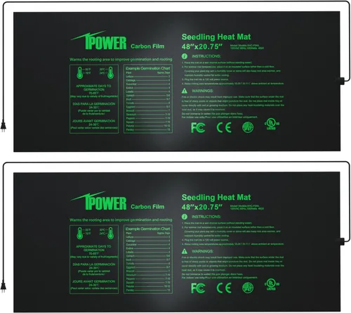 Miniatura 9 de iPower Alfombrilla térmica duradera e impermeable para plántulas, almohadilla hidropónica cálida para un inicio eficiente de semillas, uso