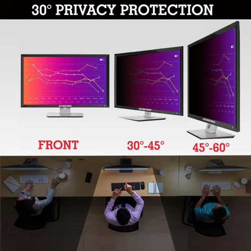 Miniatura 7 de Filtro de pantalla de privacidad de computadora de 20 pulgadas para monitor de pantalla ancha de 16:9 Escudo de privacidad Filtro de luz azul