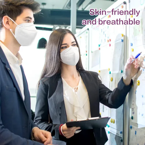 Miniatura 7 de Miuphro KN95 - Paquete de 25 mascarillas desechables de seguridad transpirables de 5 capas contra PM2.5, máscara desechable de protección Blanco