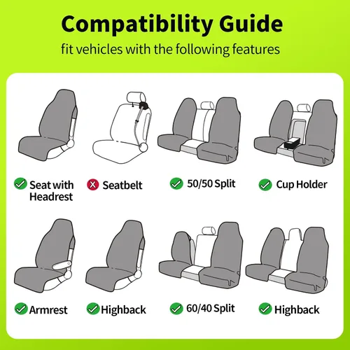 Miniatura 7 de Leader Accessories. funda universal para asiento delantero de auto, camión, vehículo todoterreno