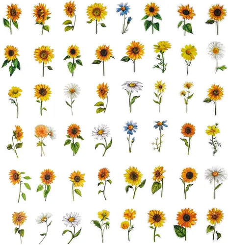 Miniatura 3 de Juego de calcomanías de flores – 140 piezas naturales de hongos florales botánicos, autoadhesivos, álbumes de recortes, calcomanías decorativas