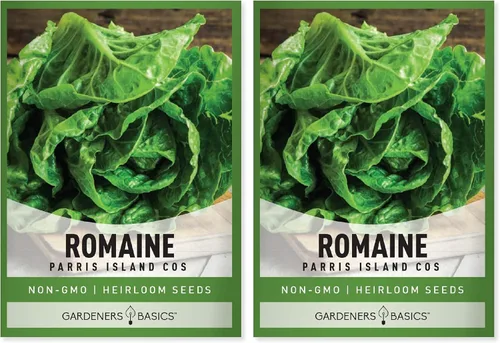 Miniatura 8 de Gardeners Basics, Semillas de lechuga romana para plantar, Parris Island Cos Heirloom, variedad vegetal sin OMG, 0.07 onzas de semillas ideales
