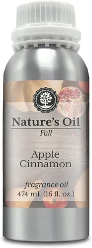Nature's Oil Aceite perfumado de manzana y canela, aceite perfumado premium de 16 onzas