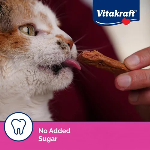 Miniatura 4 de Vitakraft PurrSticks - Golosinas suaves nutritivas y saludables para gatos, palitos de carne asada al horno suavemente para gatos con 70% de carne