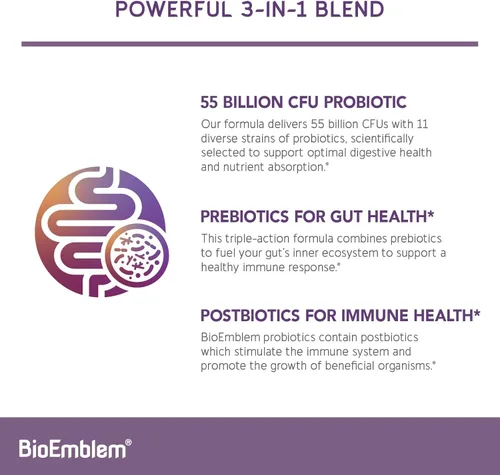 Miniatura 6 de BioEmblem Complejo triple de magnesio y probióticos para mujeres y hombres