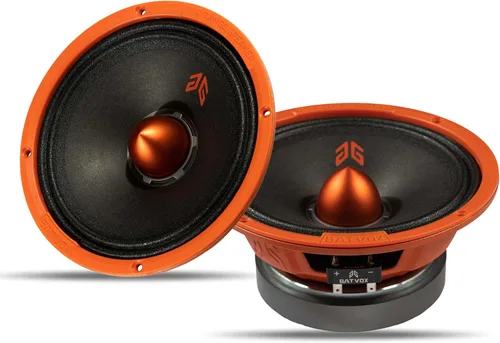 Miniatura 16 de MX80P1 Altavoz de Rango Medio de 8 Pulgadas 480 Vatios 4 Ohmios Tapa Antipolvo Naranja, Altavoces de Audio de Calidad Premium para Puerta