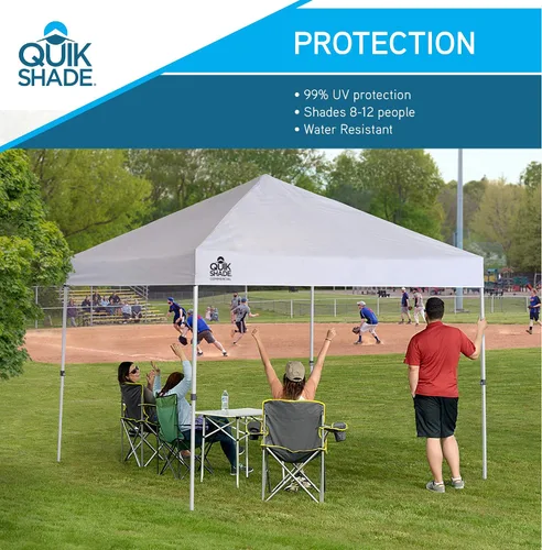 Miniatura 2 de Quik Shade Commercial C100 10x10 pies Toldo instantáneo con panel de pared–color blanco