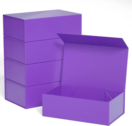 Miniatura 11 de Caja de regalo de 12" x 6" x 4" con tapa de cierre magnético, cajas de regalo para regalos, caja de regalo de dama de honor, caja bonita, caja