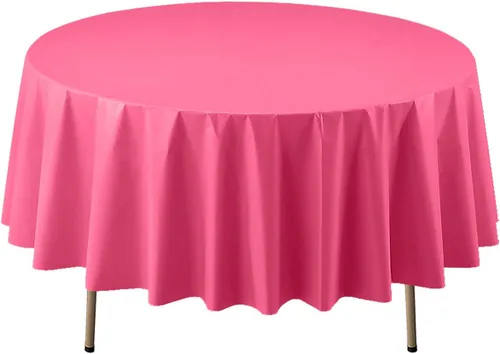 Miniatura 26 de Party Essentials Mantel redondo de plástico desechable de 84 pulgadas, 3 unidades, color negro