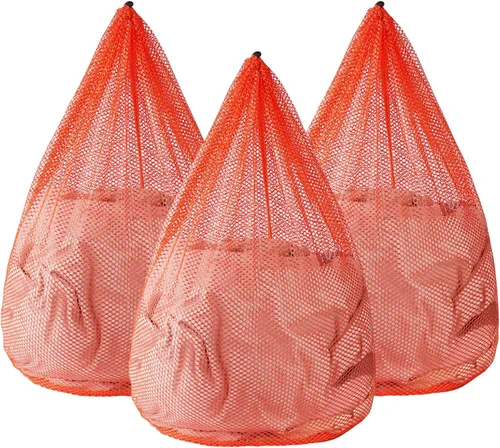 Miniatura 10 de Paquete de 5 bolsas de malla para lavandería con etiqueta de identificación, bolsas resistentes para ropa delicada, medias, ropa interior, viajes