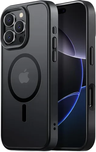 Miniatura 109 de Tigowos Magnetic Guardian - Funda diseñada para iPhone 11 Pro [probada en caídas de grado de 10 pies y compatible con MagSafe] Funda delgada Negro