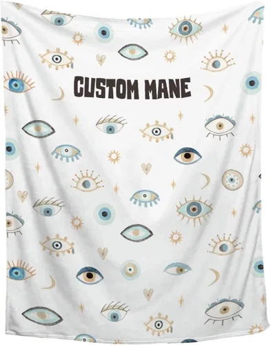 Miniatura 8 de Manta contra el mal de ojo para recién nacidos, manta de envoltura ultra suave, manta energética, de felpa, ligera, acogedora y transpirable, manta