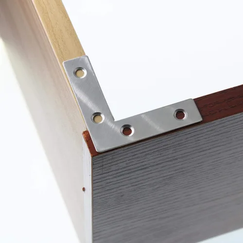 Miniatura 6 de Soporte de Esquina en Forma de L de Acero Inoxidable para Madera, Soporte de Unión y Fijación para Estantes, Muebles y Gabinetes, Juego de 10