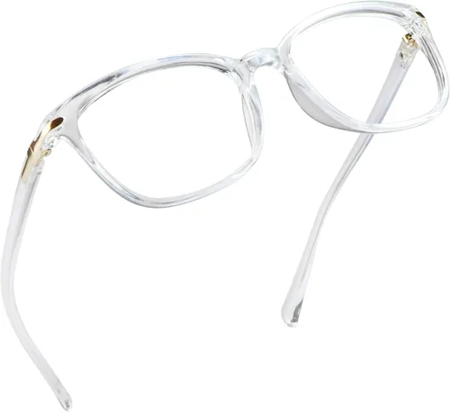 LifeArt Lentes de bloqueo de luz azul, antifatiga ocular, anteojos de lectura para computadora, gafas de TV para hombres y mujeres 03_Nola_Clear