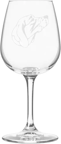 Miniatura 511 de Copa de vino de 12.75 onzas con diseño de perro grabado