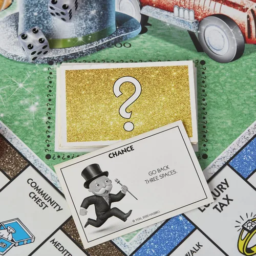Miniatura 6 de Hasbro Gaming Monopoly Sparkle Edition Juego de mesa, juegos familiares, con fichas brillantes, dados nacarados, aspecto brillante