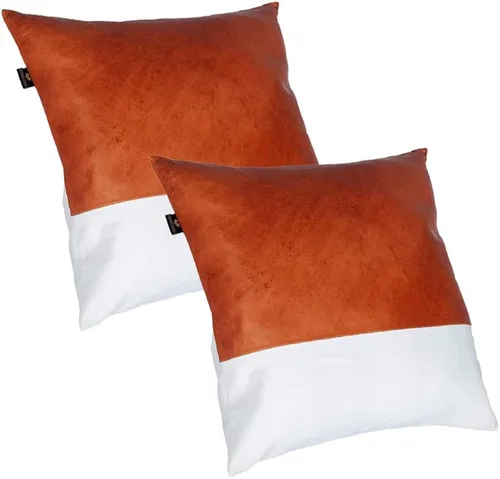 Miniatura 31 de LL LEATHER LOVERS Funda de almohada de piel de cordero - Funda de cojín para sofá, fundas decorativas para sala de estar y dormitorio, 20 x 20 Negro