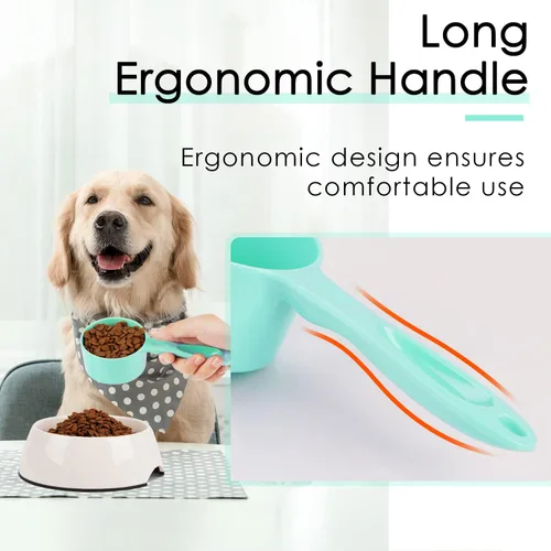 Miniatura 8 de Super Design Cuchara de comida para perros de 1/2 taza para contenedor, cuchara medidora de melamina para perros, gatos, pájaros y conejos, cuchara